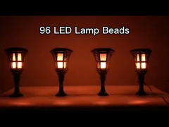 7,2 W flikkerende vlam zonne-energie Solar Flame Lights voor Graden Yard Path Post Lights