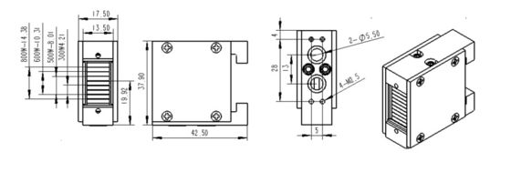 500W 600W 800W Micro Channel Stack Module Diode Laser Stack 808 1064 755 Diode Laser Handgreep Reserveonderdelen Module Reparatie